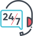 پشتیبانی 24 ساعته 7 روز هفته